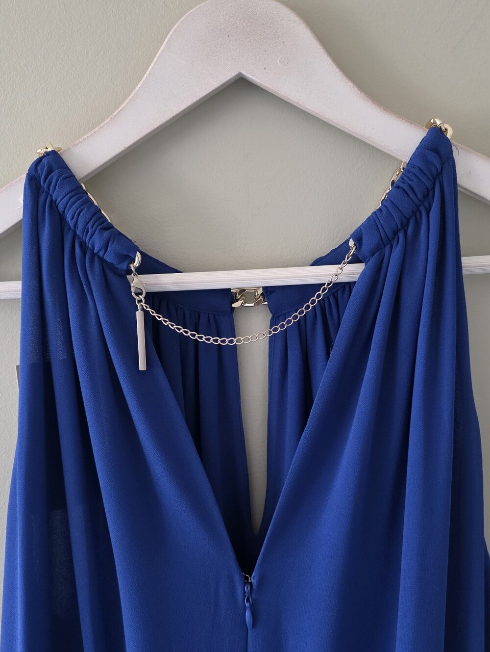 NWT MICHAEL Michael Kors XL Modern Luxury Royal Blue Party Cocktail Midi Dress - Picture 13 of 16